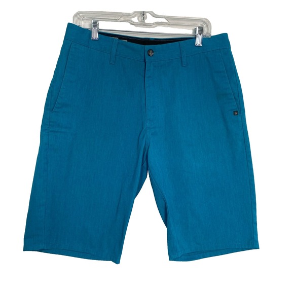 Volcom Shorts Mens Size 32 Blue Casual Shorts - Picture 1 of 11